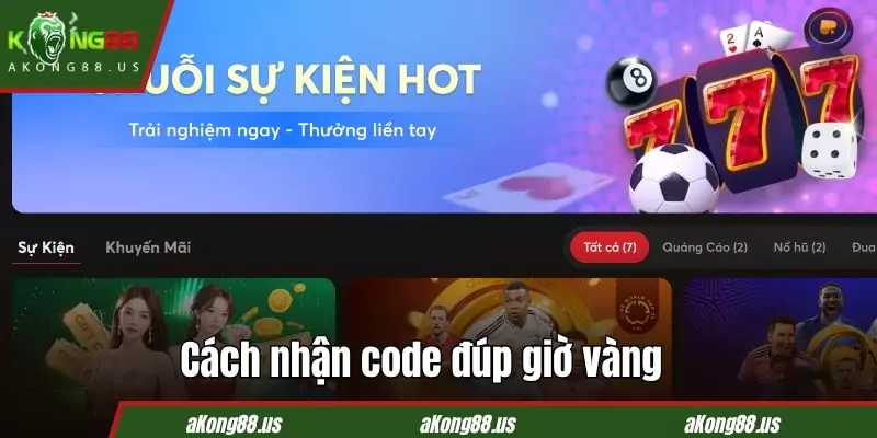 Vào mục sự kiện để cập nhật thông tin đầy đủ