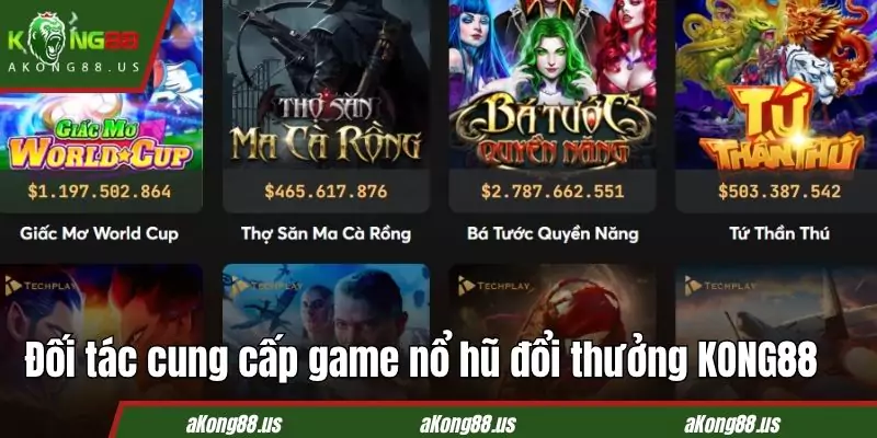 Sản phẩm tại sân chơi được cung cấp bởi những đơn vị hàng đầu