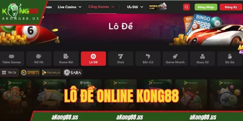 Giới thiệu sản phẩm cá cược Lô Đề Online KONG88